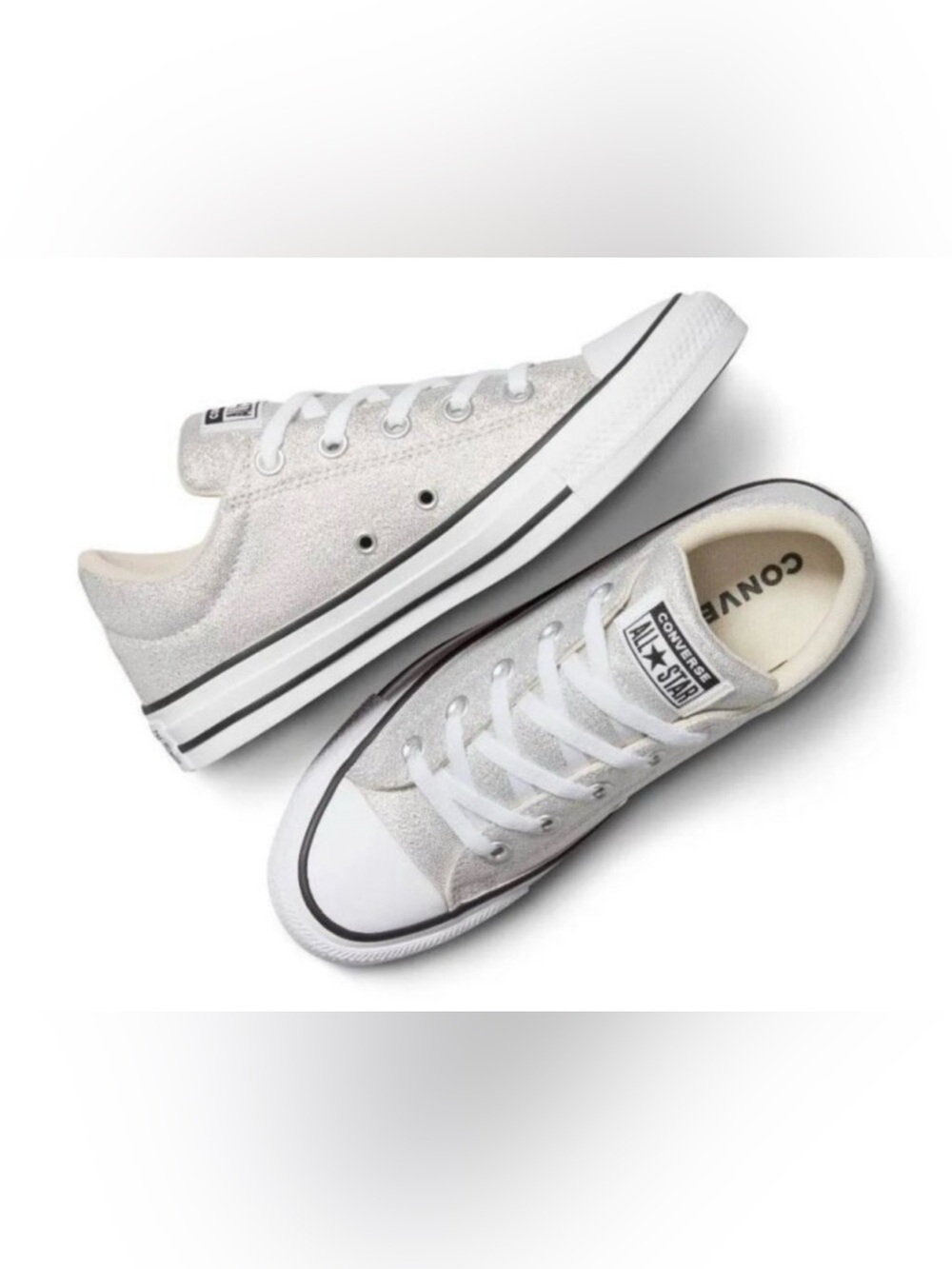 NWT Converse CTAS Street Slip Barely Grey Silver Metallic Sneakers Size 4 Kids